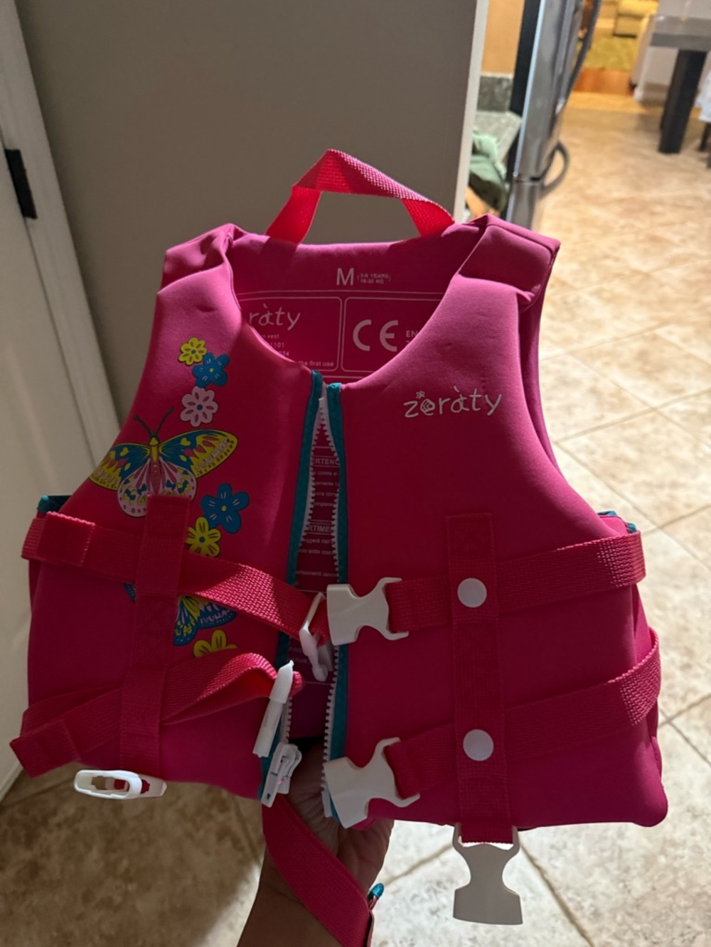 Zeraty Kids Pink Butterfly Life Jacket